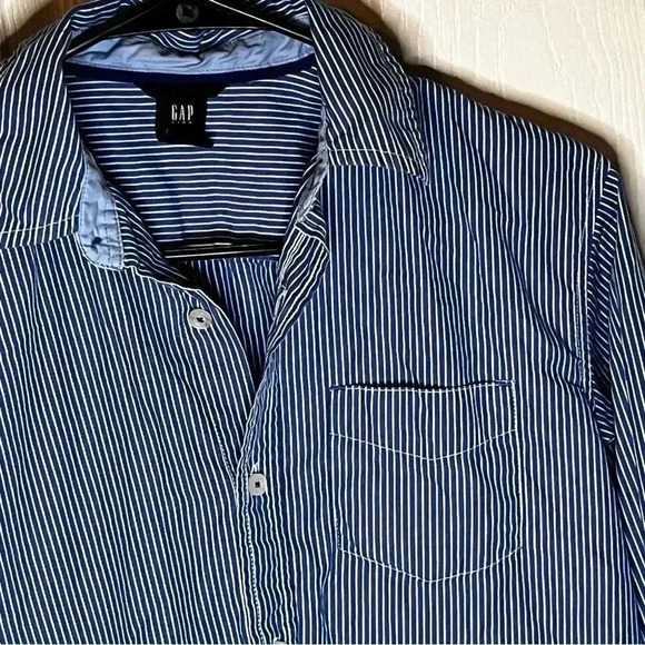 Vintage Boys Gap Kids 2006 Striped Button Up Shirt Size Large (10) EUC Fall - Picture 2 of 7